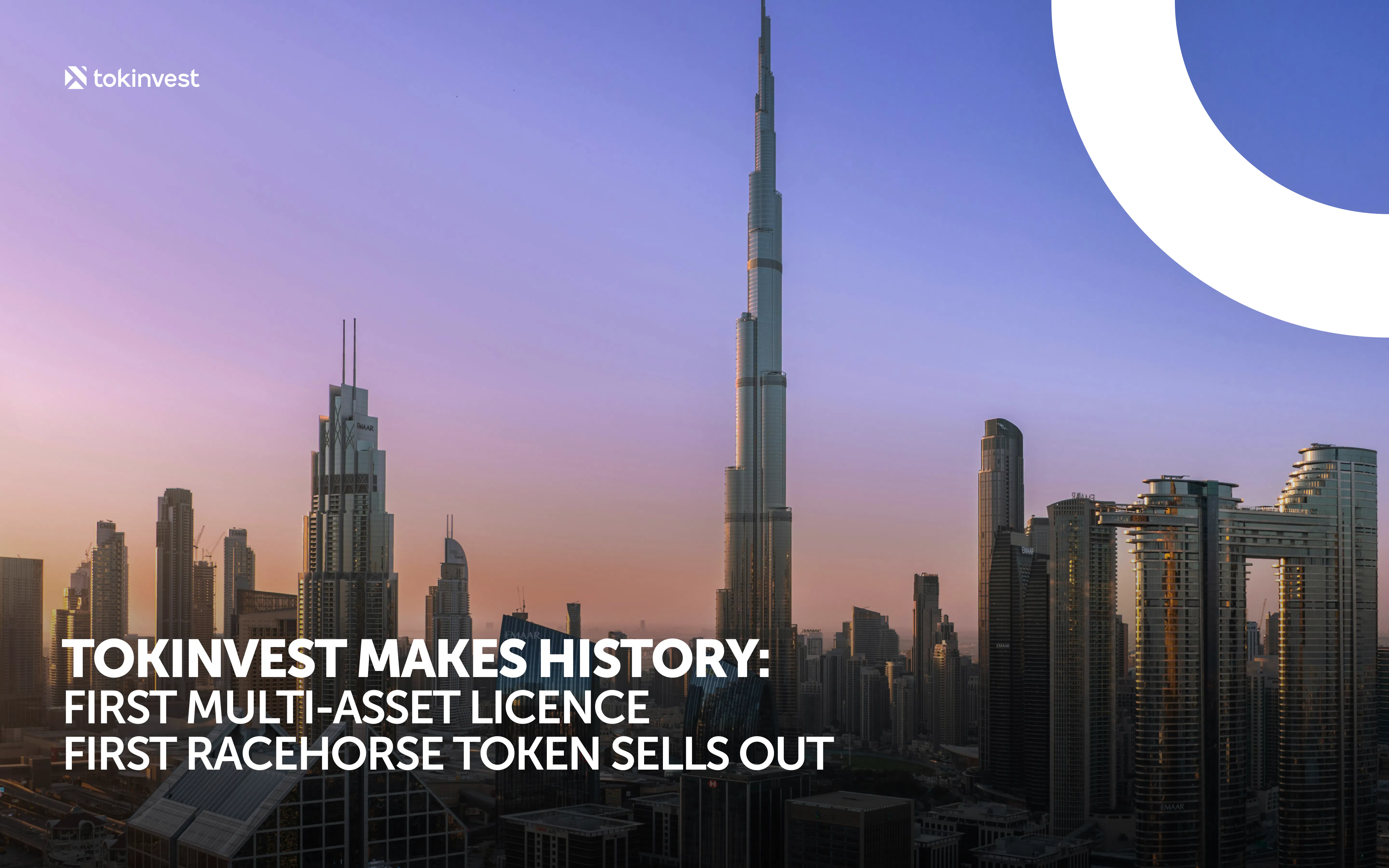 Skyline of Dubai - "Tokinvest Makes History: First Multi-Asset Licence, First Racehorse Token Sells Out"
