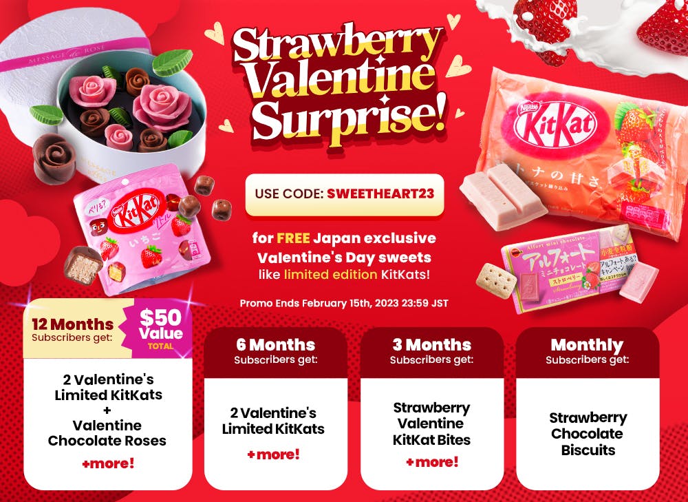 TokyoTreat's Valentine's Day promotion featuring free Japanese chocolates TokyoTreat's Valentine's Day promotion featuring free Japanese chocolates