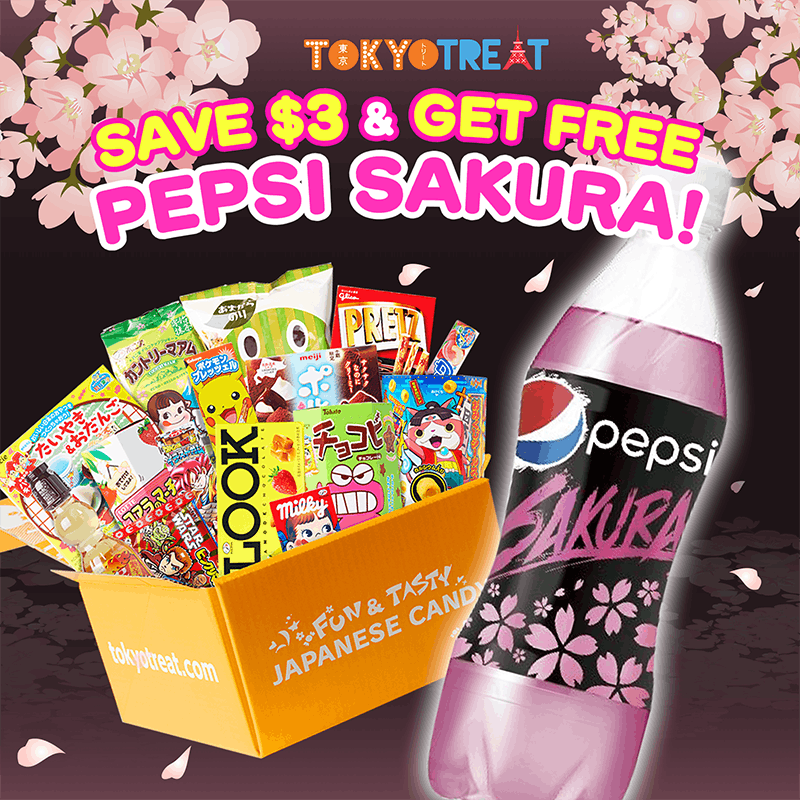 Flash Sale 3 Off Free Pepsi Sakura Tokyotreat Japanese Candy Snacks Subscription Box