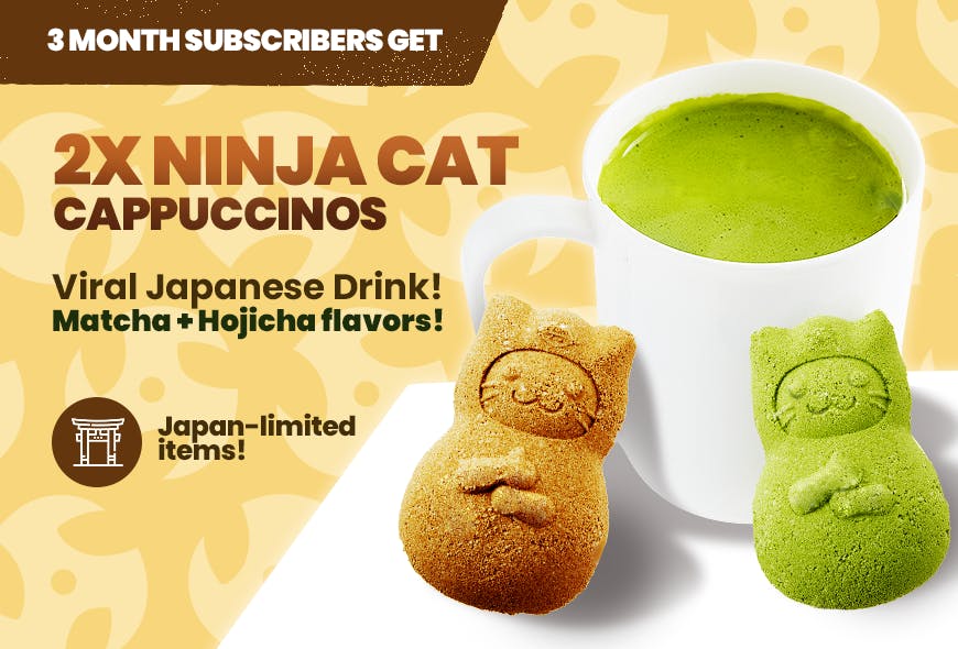 TokyoTreat's Ninja Snack Attack Bonus promotion with featured Japan-exclusive items in the 6-month plan bonus.