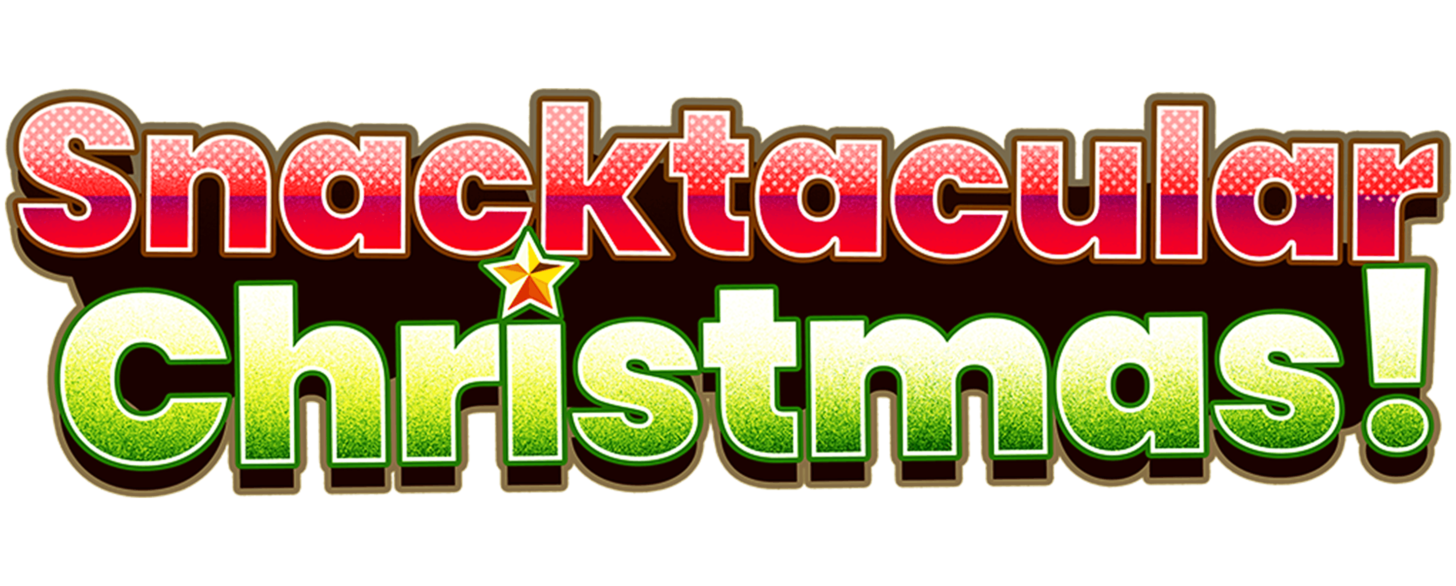 Snacktacular Christmas logo.