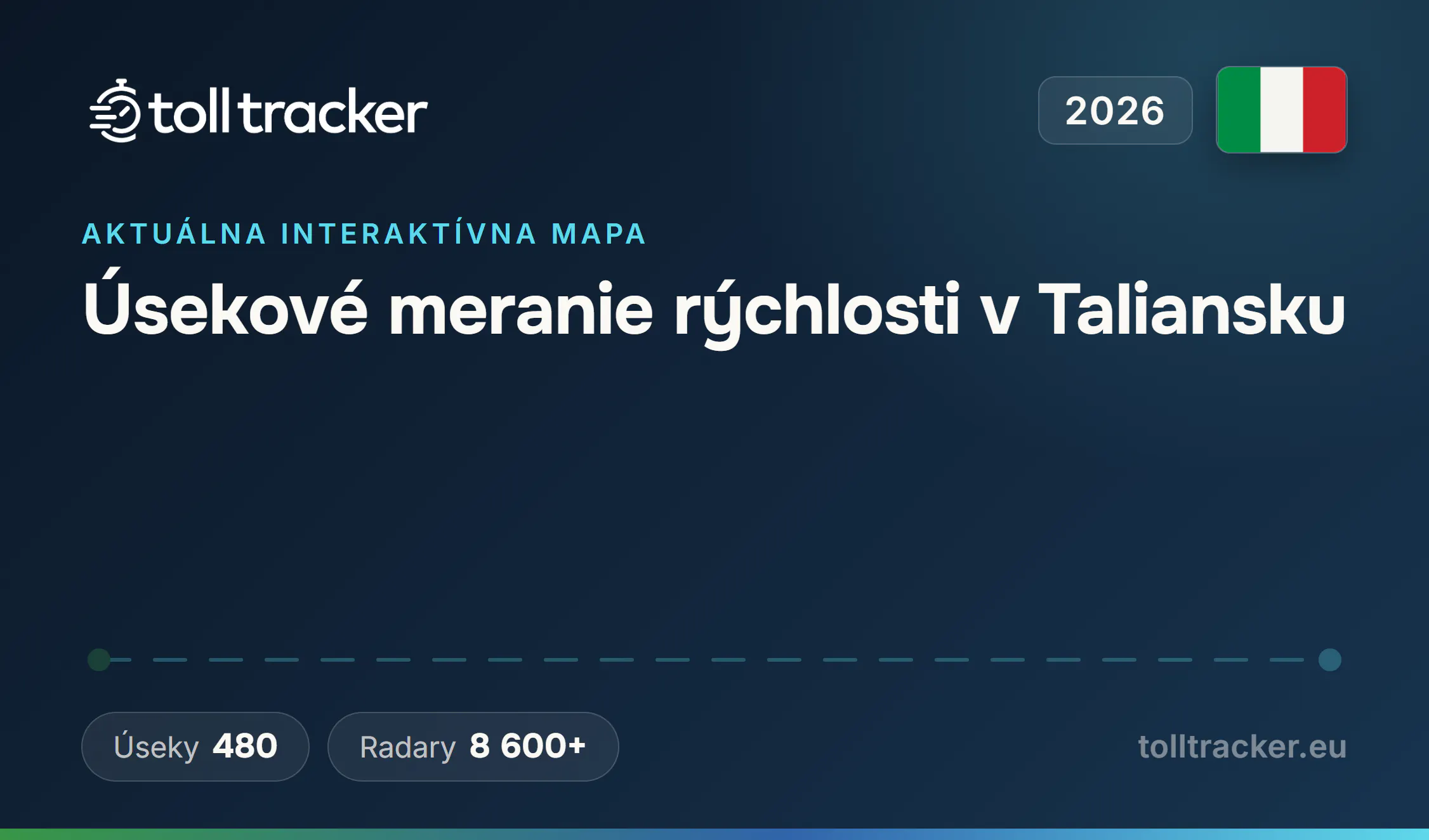 Úsekové meranie rýchlosti v Taliansku 2026 — TollTracker