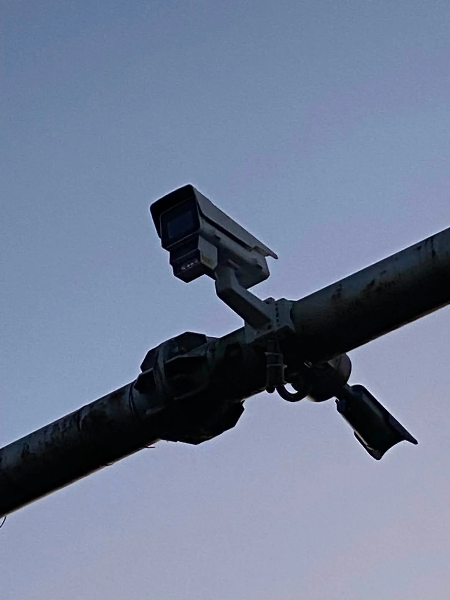 Up close — the typical mount on the cross-beam of a gantry