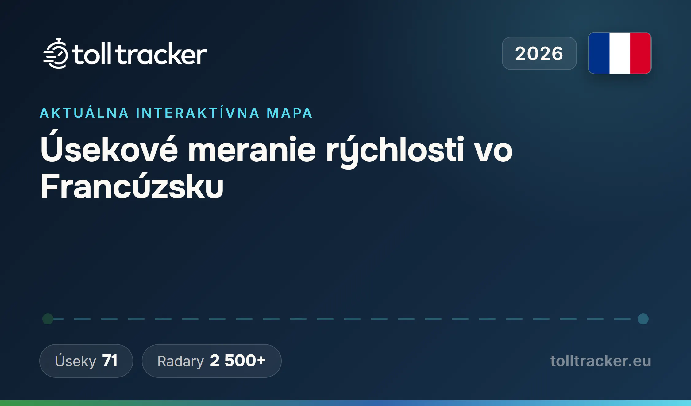 Úsekové meranie rýchlosti vo Francúzsku 2026 — TollTracker