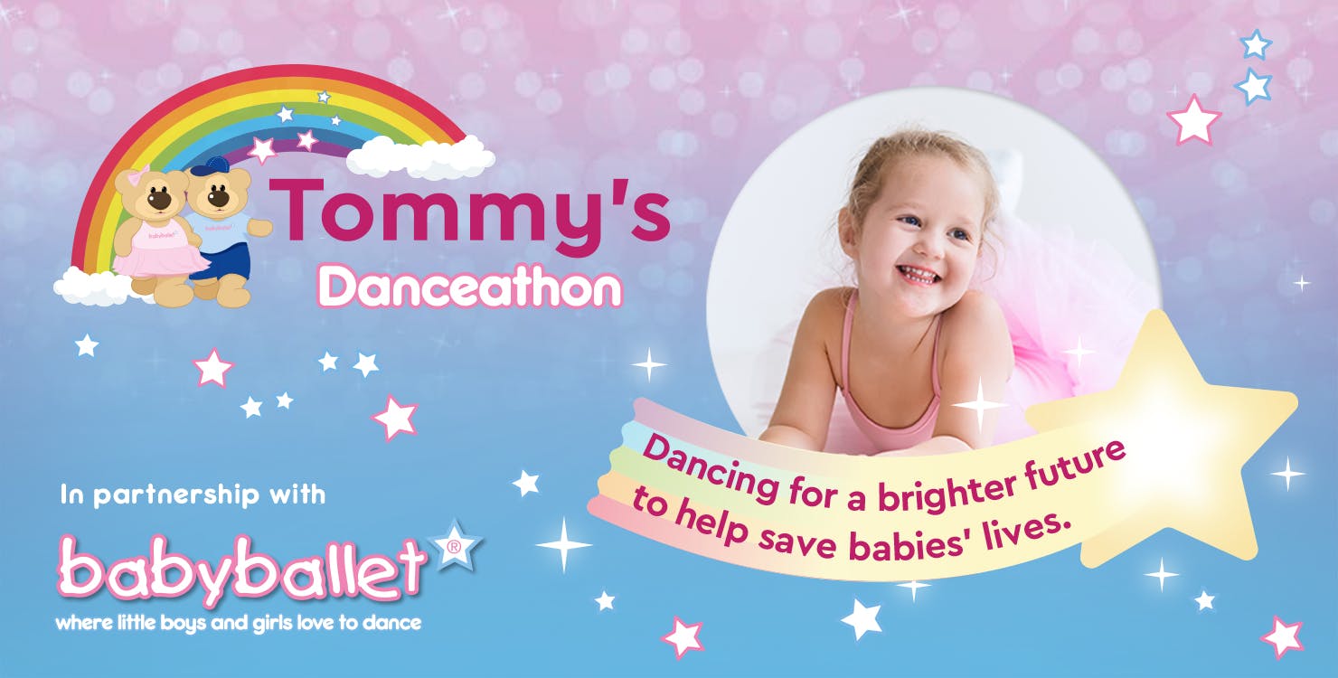 Tommy's Danceathon -  In partnership with babyballet® - illustration of a cowboy - dancing for a brighter future to help save babies' lives.