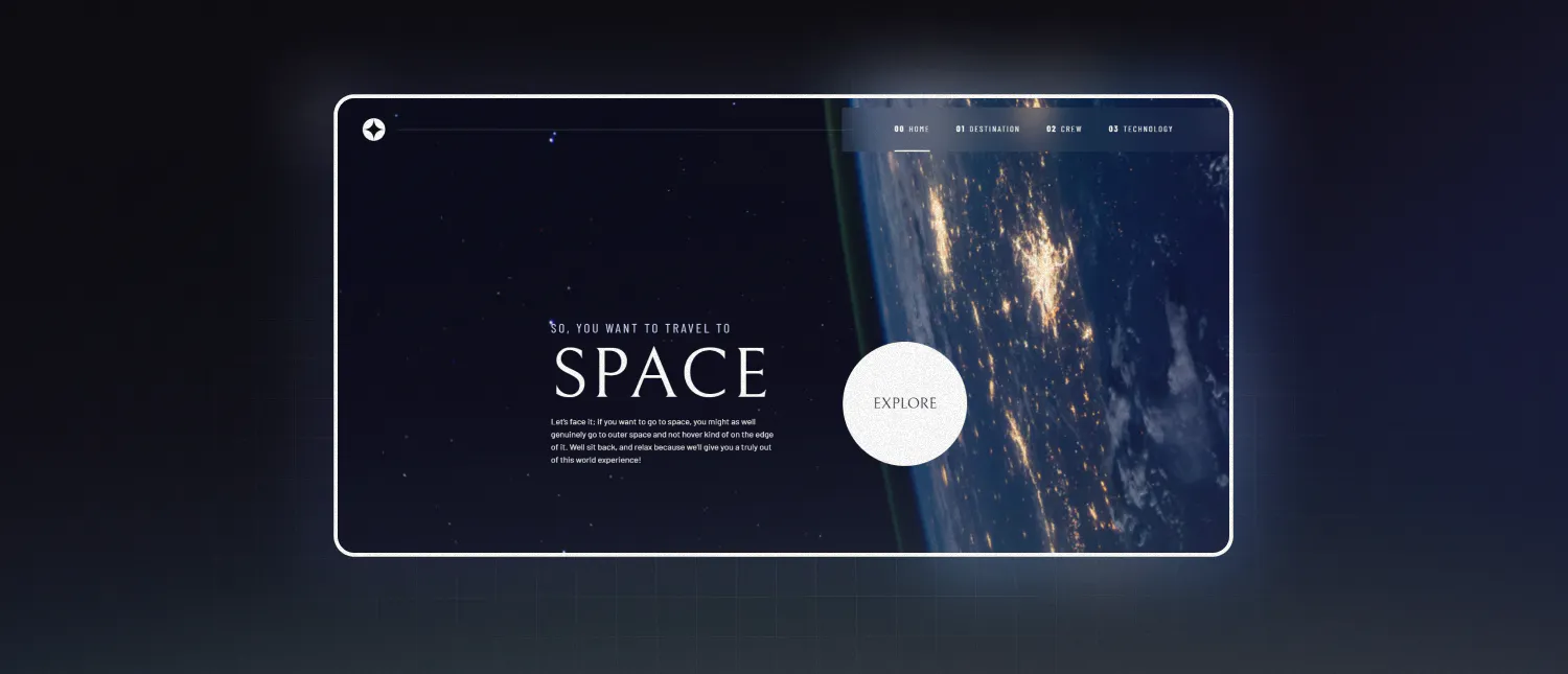 Space tourism Website