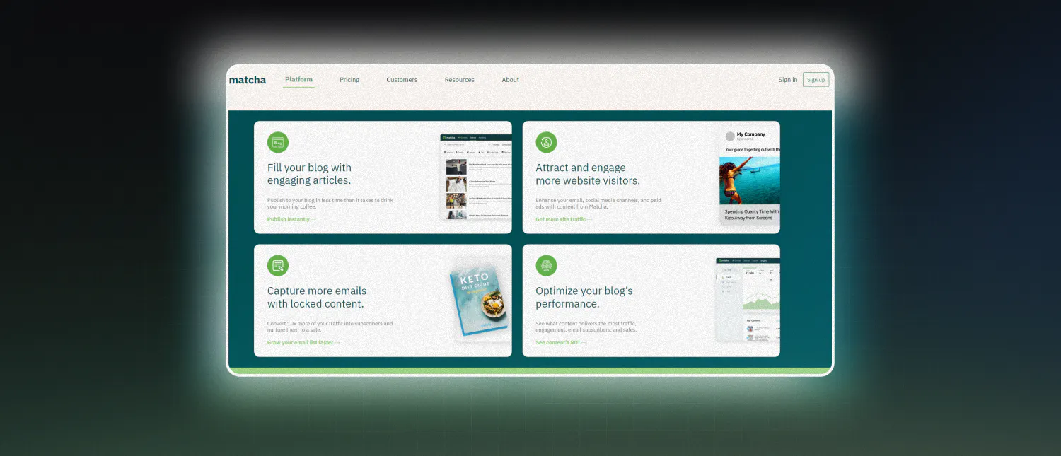 Match mock blog site image