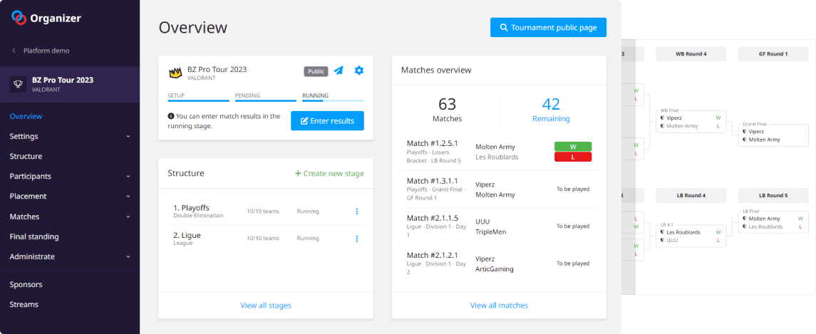 Tournament software  Toornament - Esports tournament management software