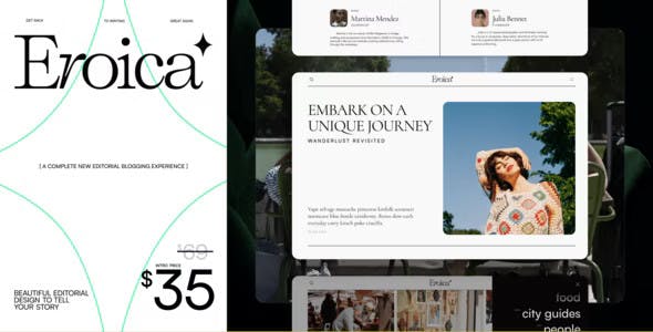 Eroica - Bold & Lightweight WordPress Blog Theme