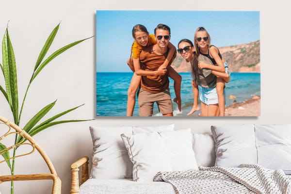 Canvas gezin strand