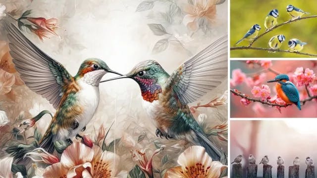 Tuinposter Vogels afbeelding