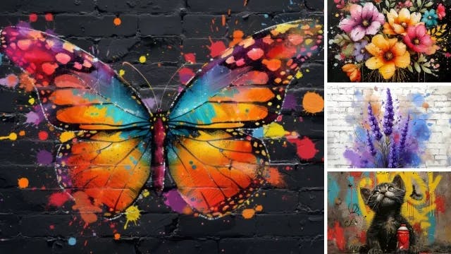 Tuinposter Graffiti afbeelding