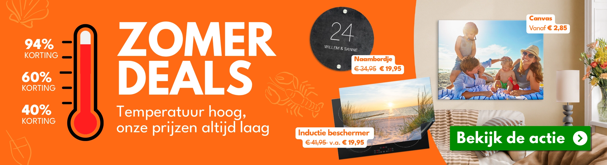 Foto op canvas deals banner 2024
