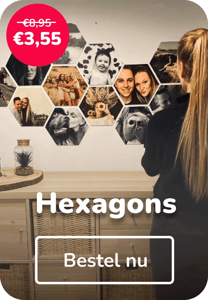 Hexagons eigen foto
