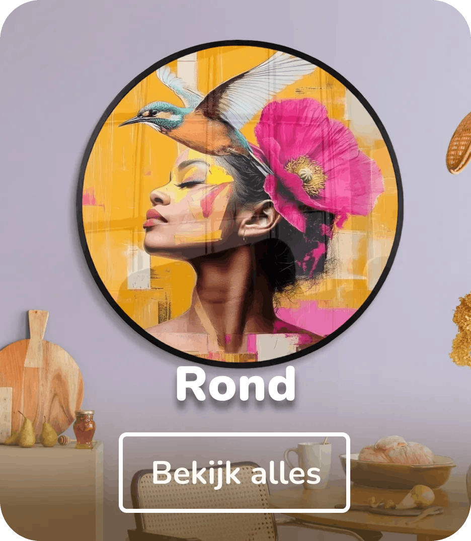 Poster in lijst rond
