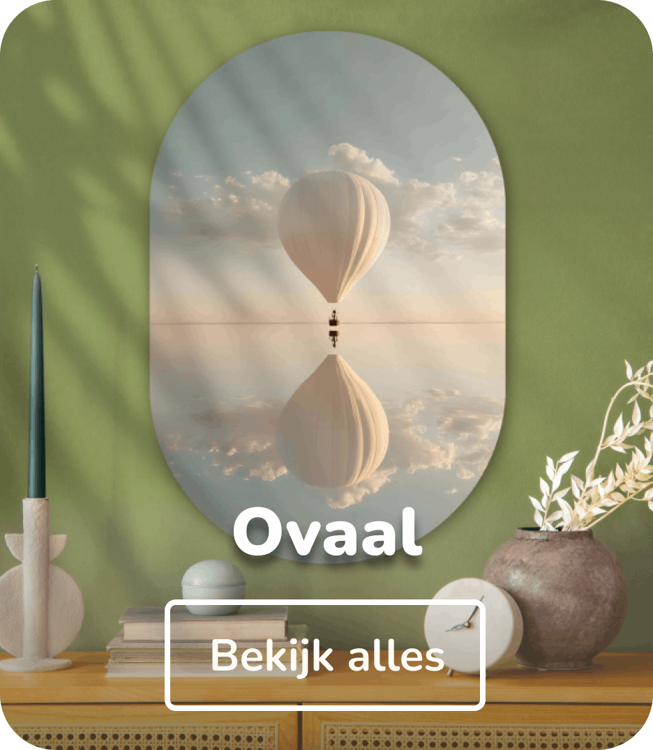 Glas schilderijen ovaal