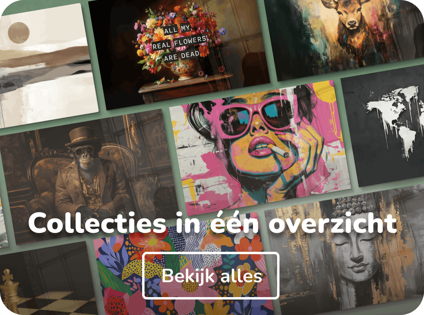 Glas schilderijen collecties