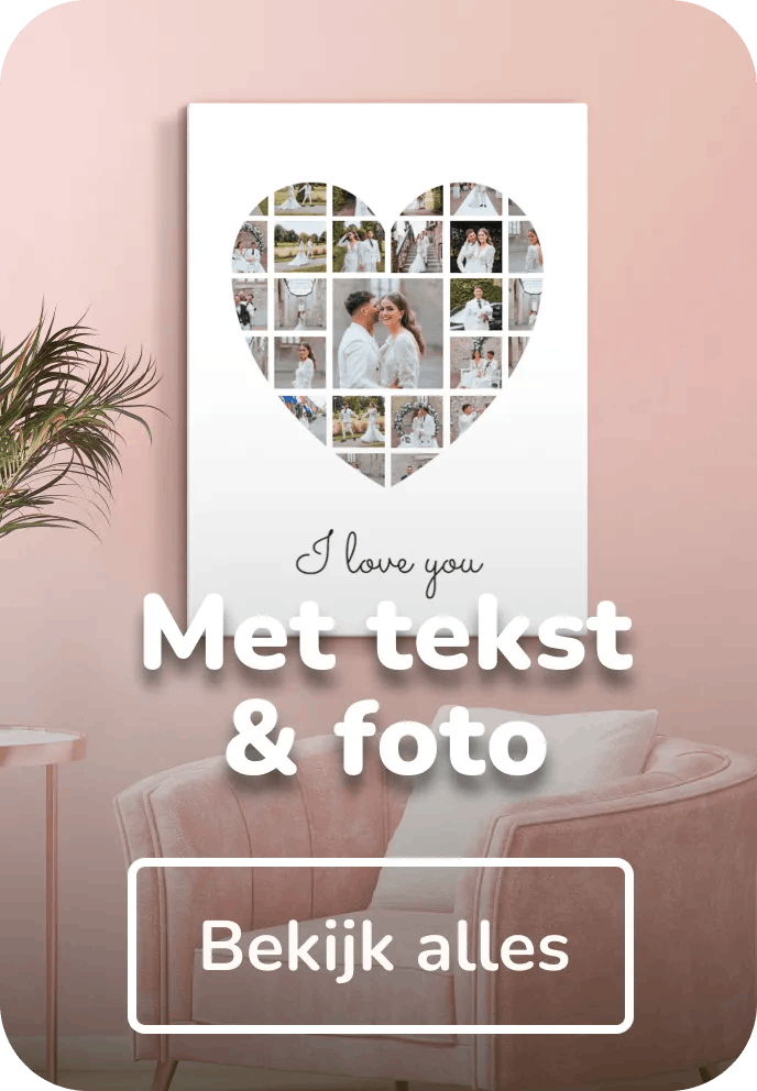 Canvas met tekst en foto