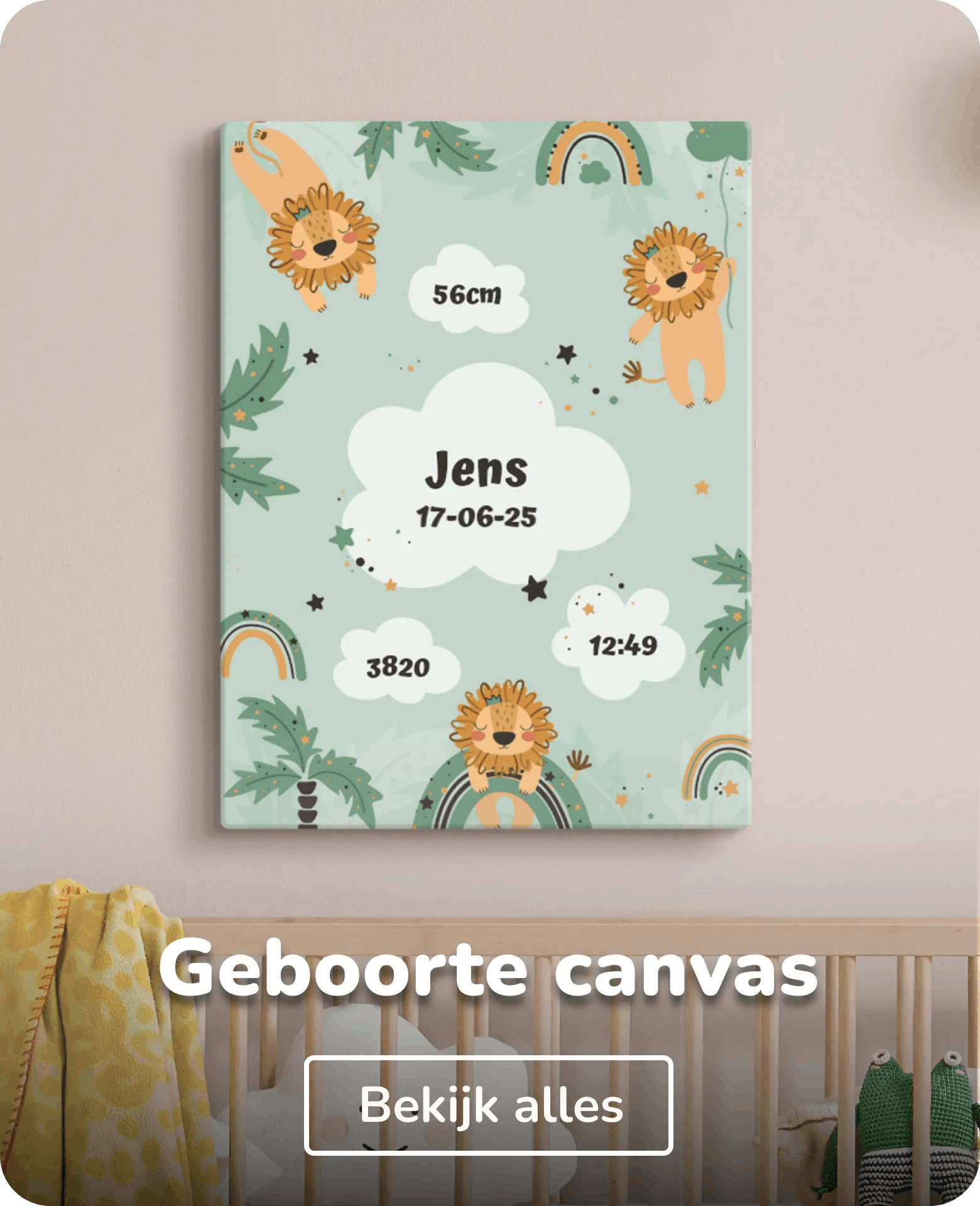 Geboorte canvas