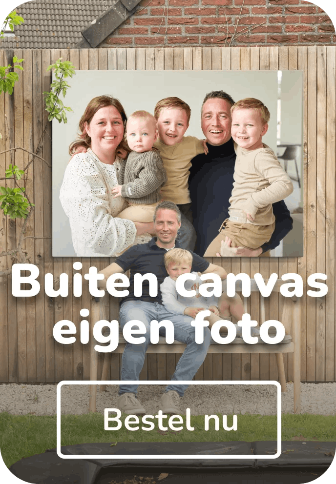 Buiten canvas eigen foto