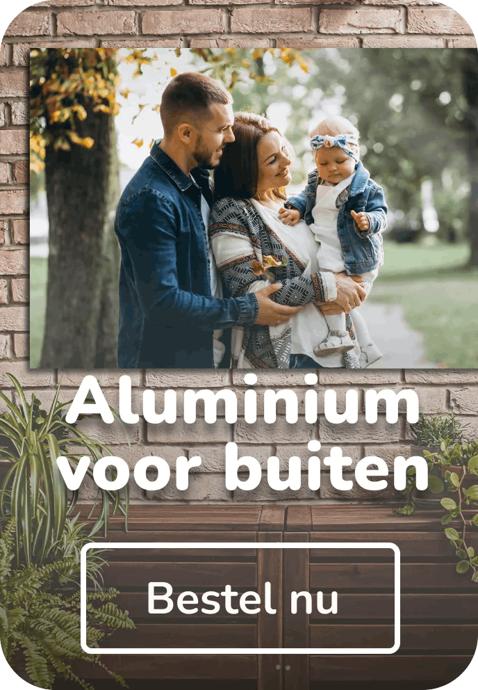 Foto op aluminium buiten