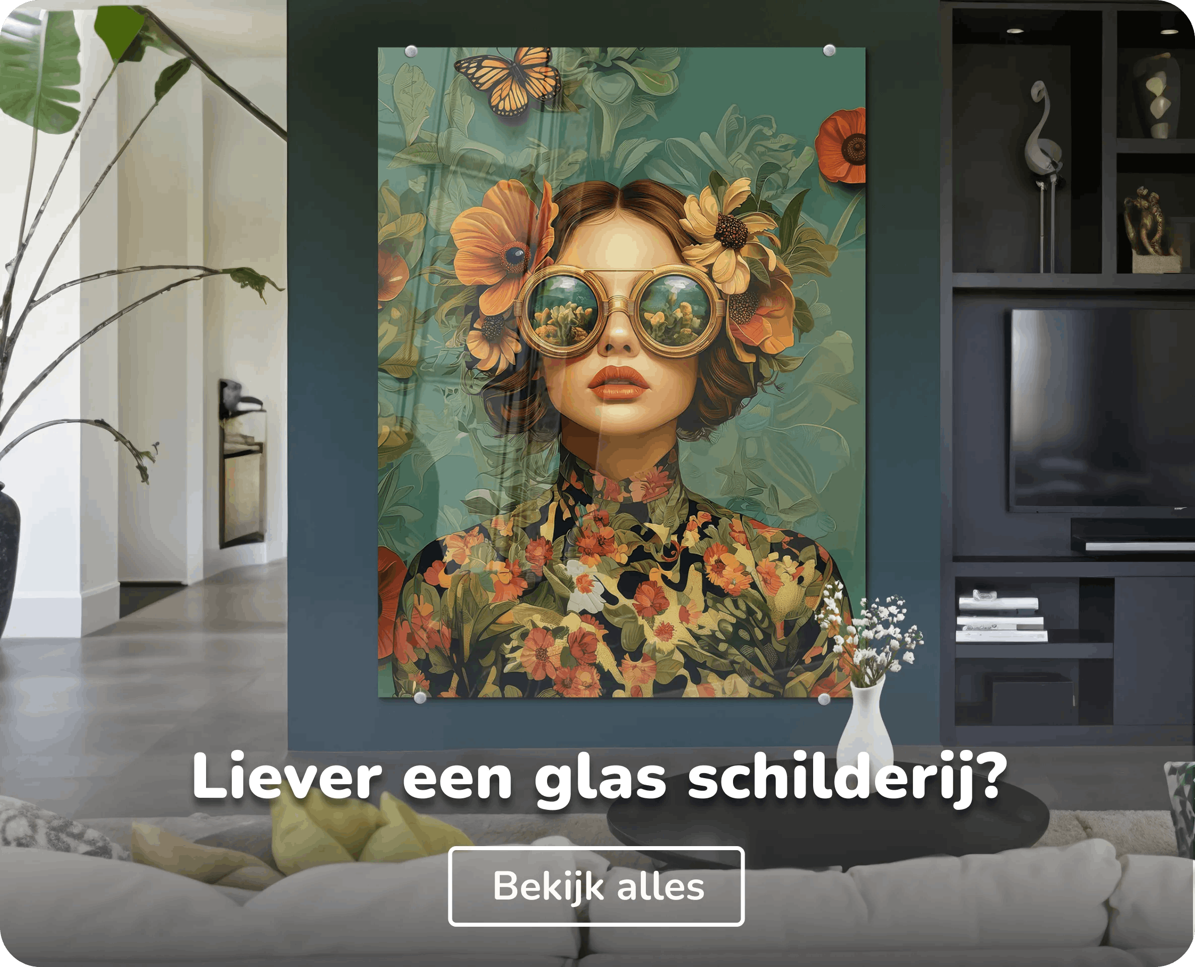 Glas schilderijen collecties