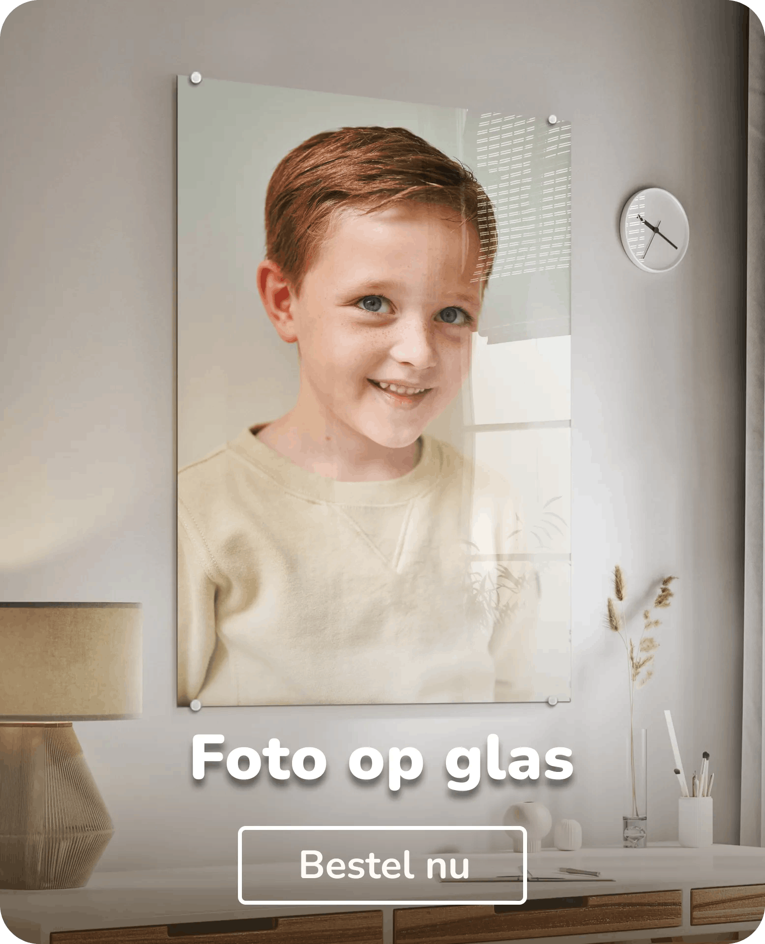 Foto op glas