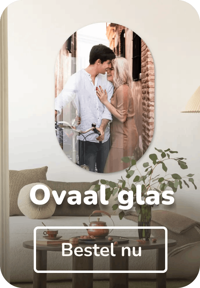 Foto op glas ovaal