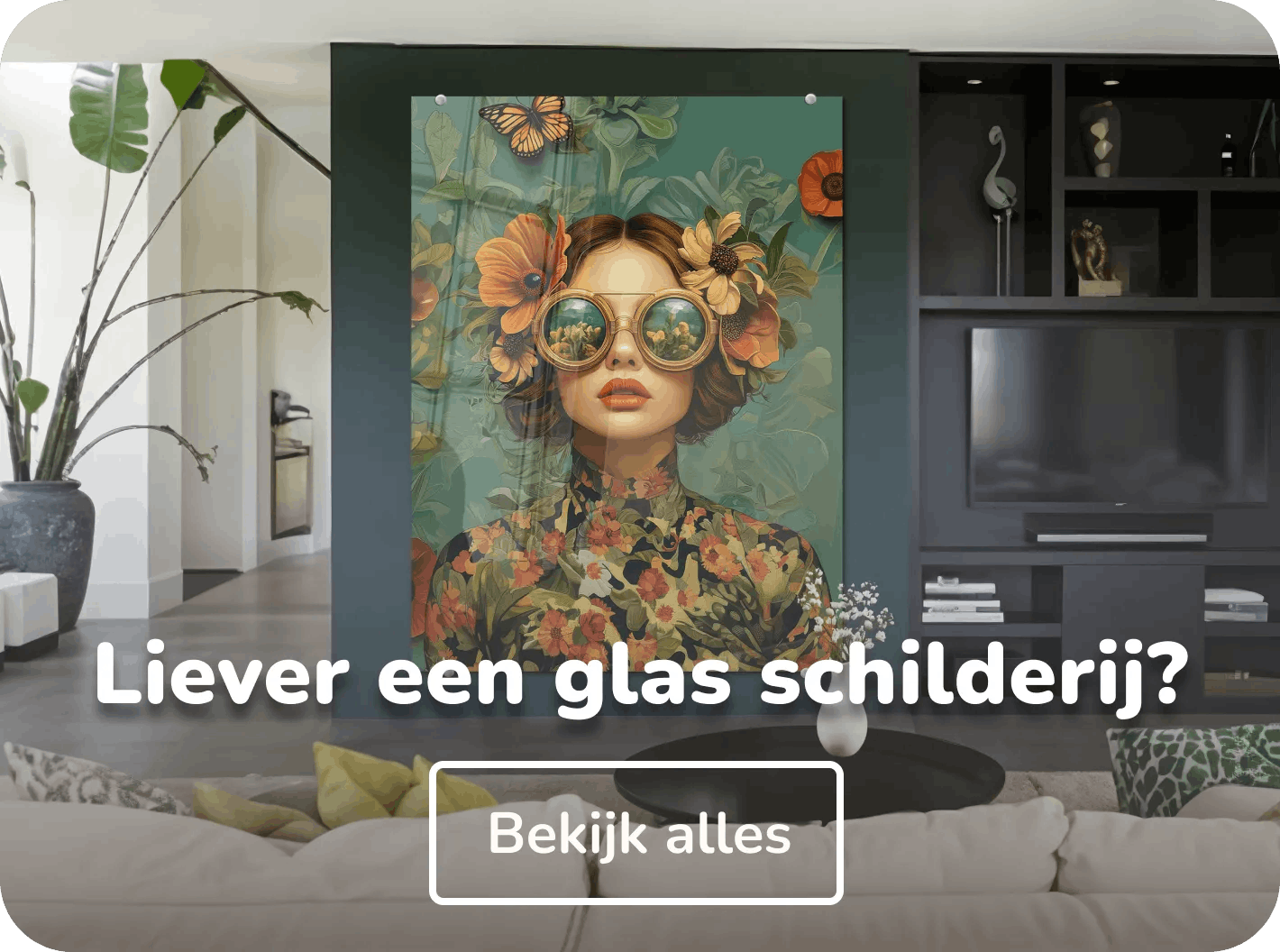 Glas schilderijen collecties