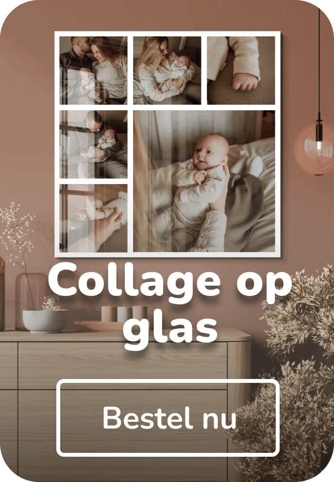 Collage op glas