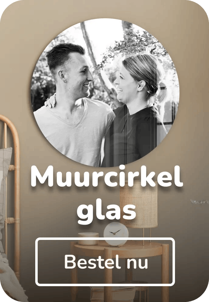 Foto op glas muurcirkel