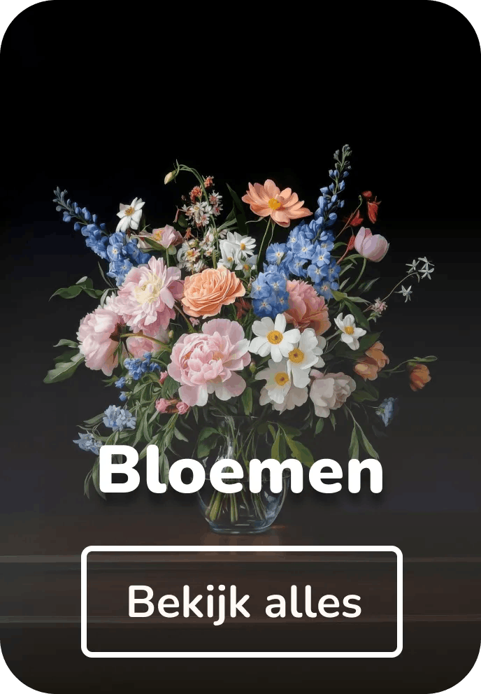 Poster in lijst bloemen