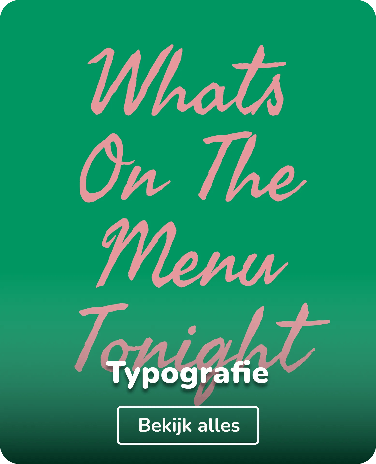 Poster in lijst typografie