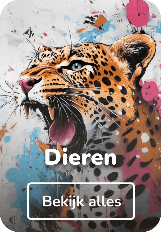Glas schilderijen dieren