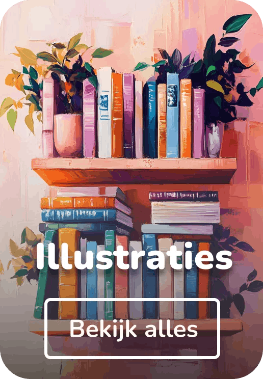 Glas schilderijen illustraties