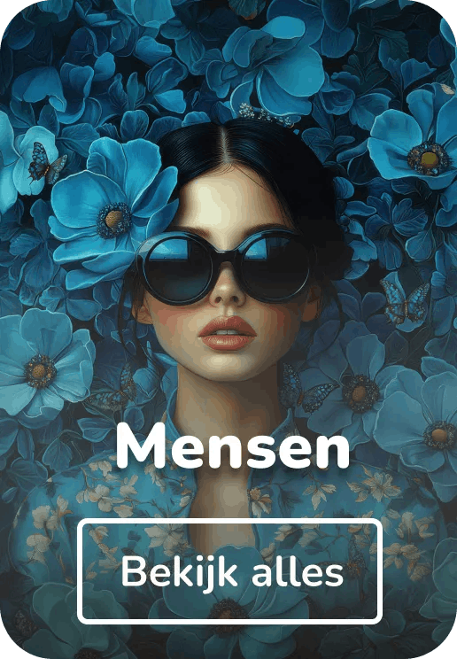 Glas schilderijen mensen