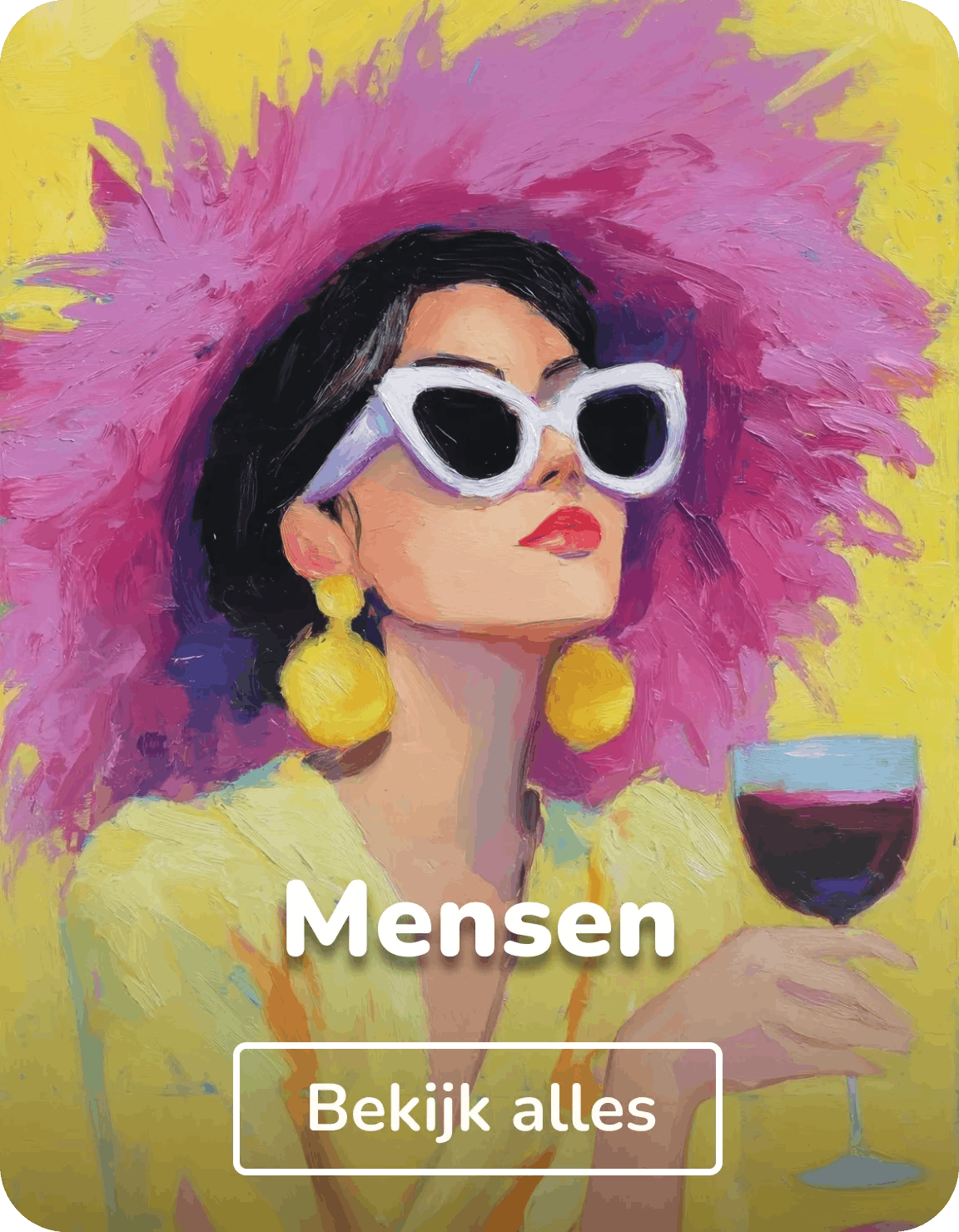 Wandkleed mensen