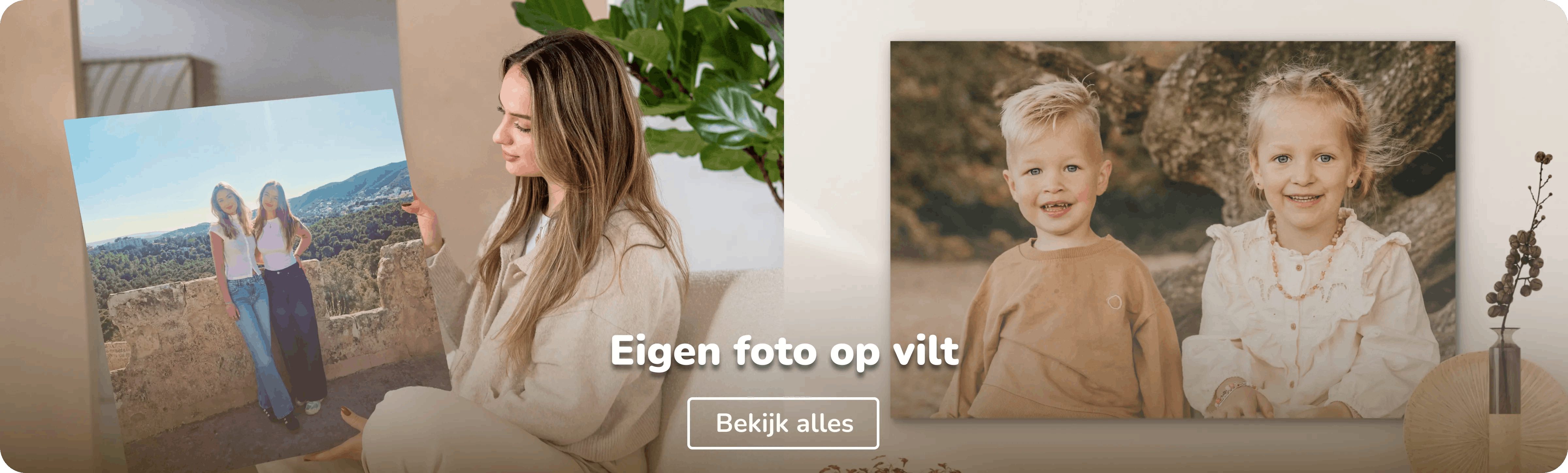 Eigen foto op vilt