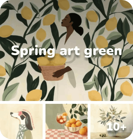Spring art green