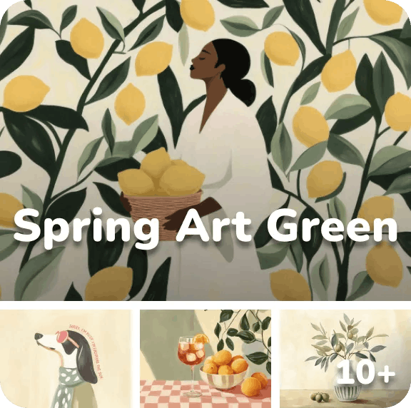 Spring art green