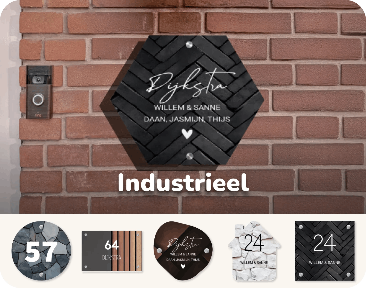 Naambordje industrieel