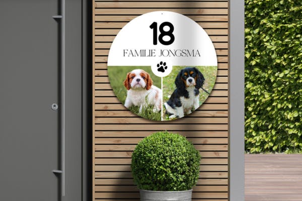 Voordeurnaambordje honden