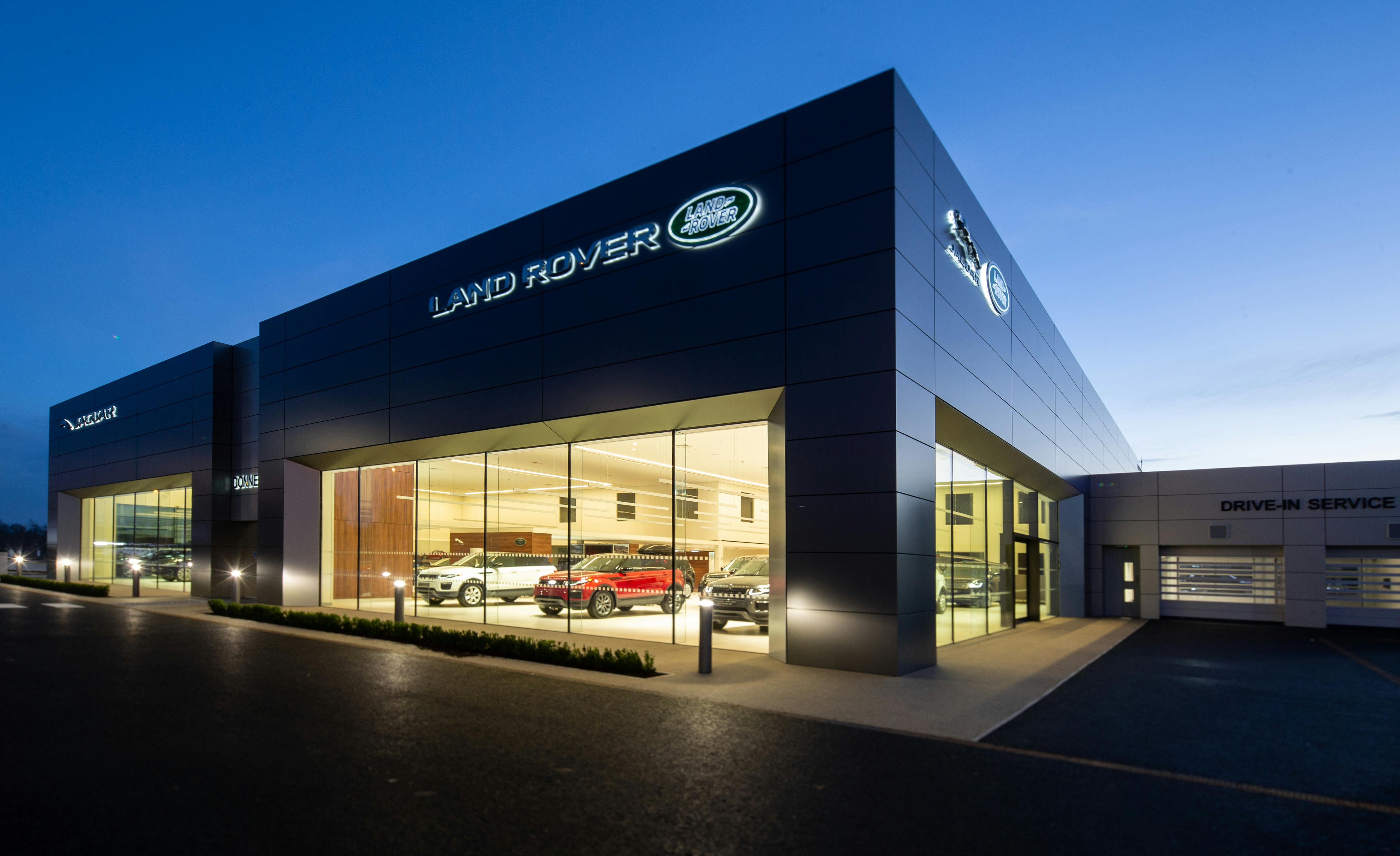 "Curtain Walling at Rear and Side of Jaguar Land Rover Dungannon"