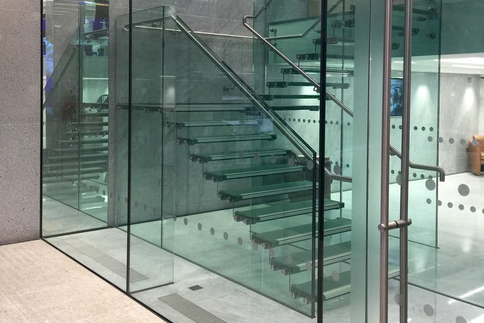 "Frameless Glass Staircase At Bedford House"