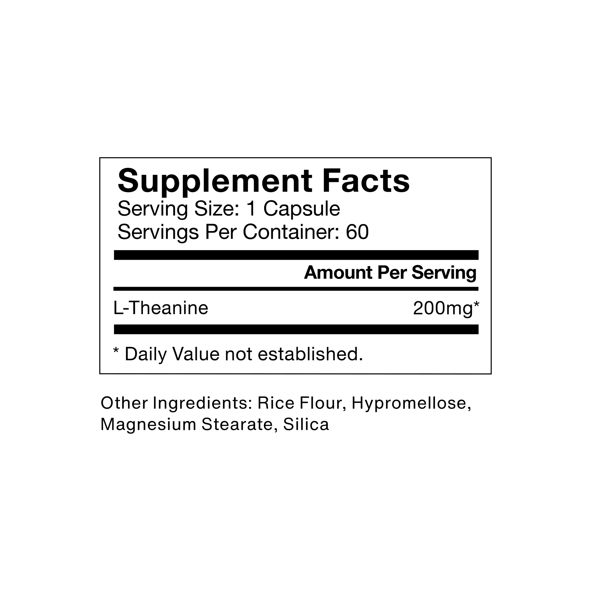 L-Theanine Supplement Facts