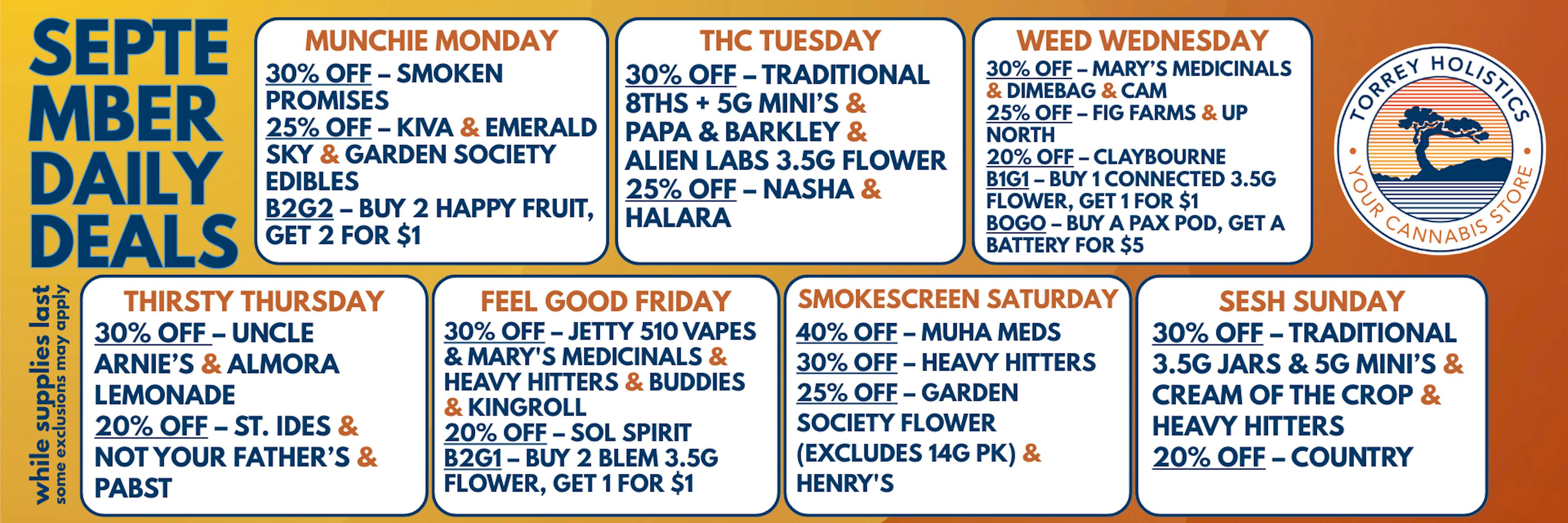 September Daily Deals