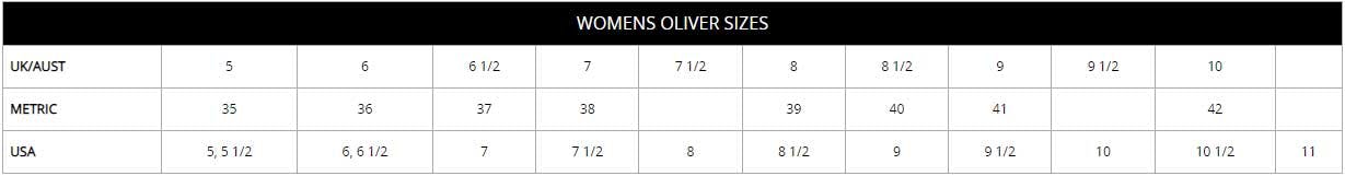 Oliver Size Chart