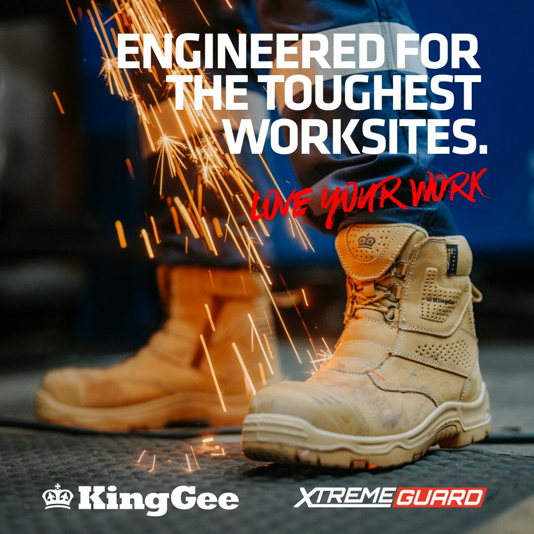 KingGee Men s Tradie ComfortMax Zip Sided Safety Boots Wheat Totally Workwear