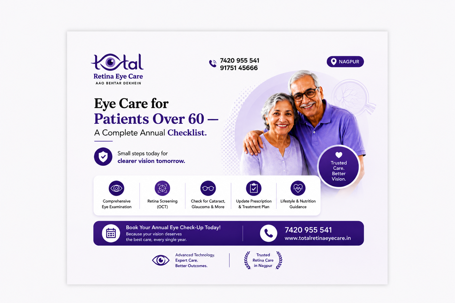 Eye Care for Patients Over 60: Complete Annual Checklist | Total Retina Eye Care