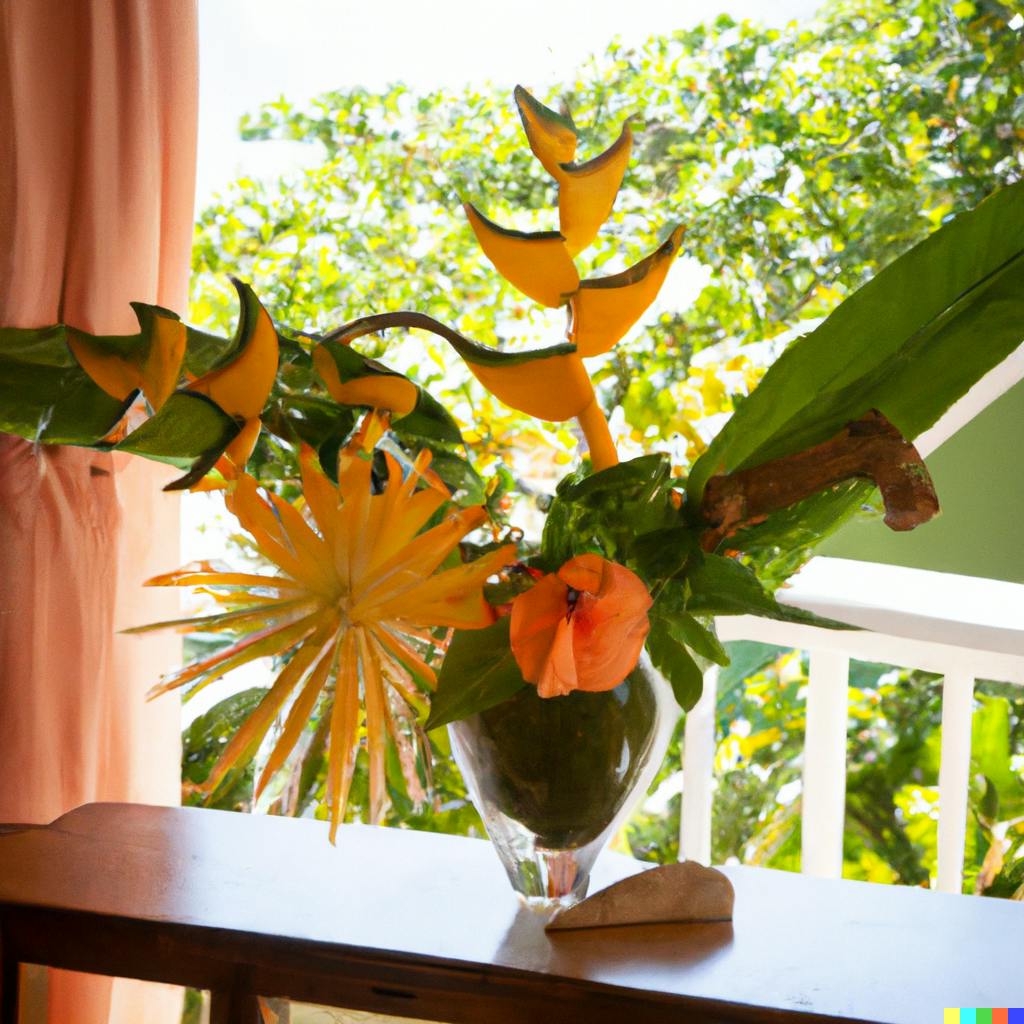 Souvenir Martinique - Bouquet de fleur tropical